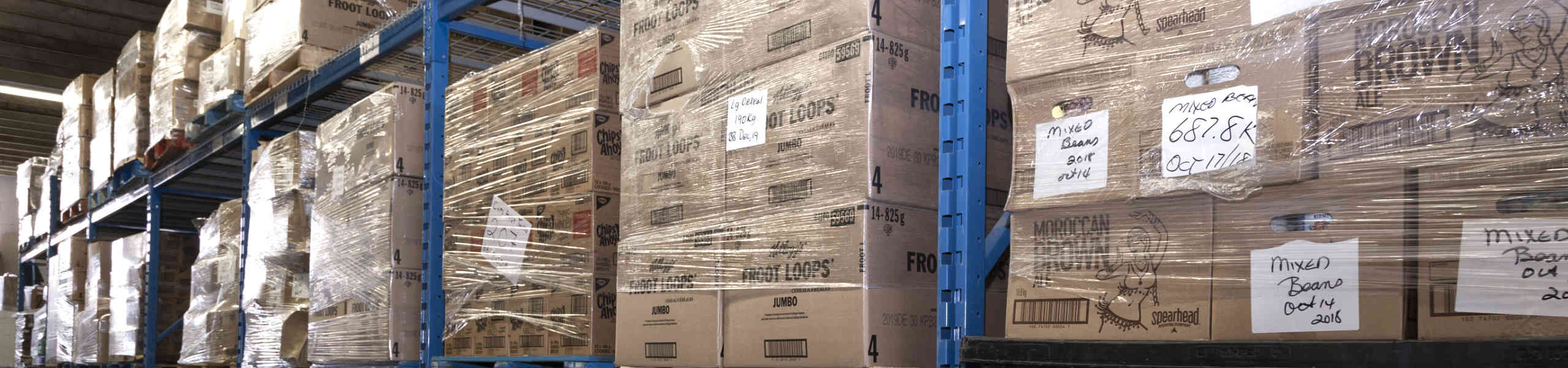 Warehouse shelves